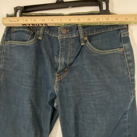 Levi's Mens Black 511 Dark Wash Casual Denim Straight Leg Jeans Size 27x27 (7) - Picture 4 of 13